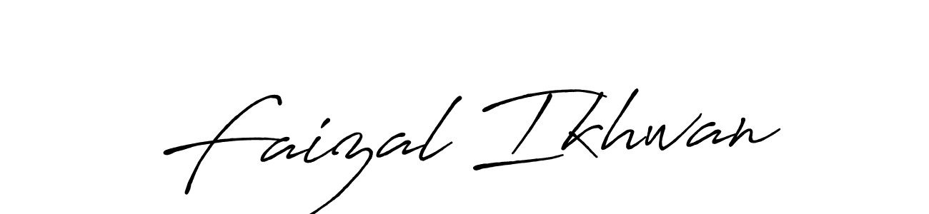 Create a beautiful signature design for name Faizal Ikhwan. With this signature (Antro_Vectra_Bolder) fonts, you can make a handwritten signature for free. Faizal Ikhwan signature style 7 images and pictures png