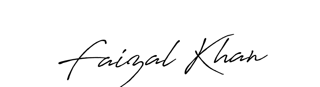 Make a beautiful signature design for name Faizal Khan. With this signature (Antro_Vectra_Bolder) style, you can create a handwritten signature for free. Faizal Khan signature style 7 images and pictures png