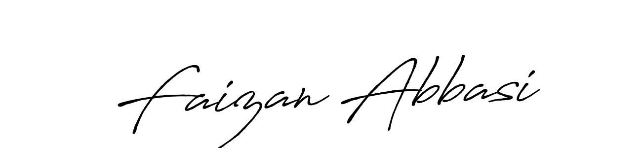 Make a beautiful signature design for name Faizan Abbasi. With this signature (Antro_Vectra_Bolder) style, you can create a handwritten signature for free. Faizan Abbasi signature style 7 images and pictures png