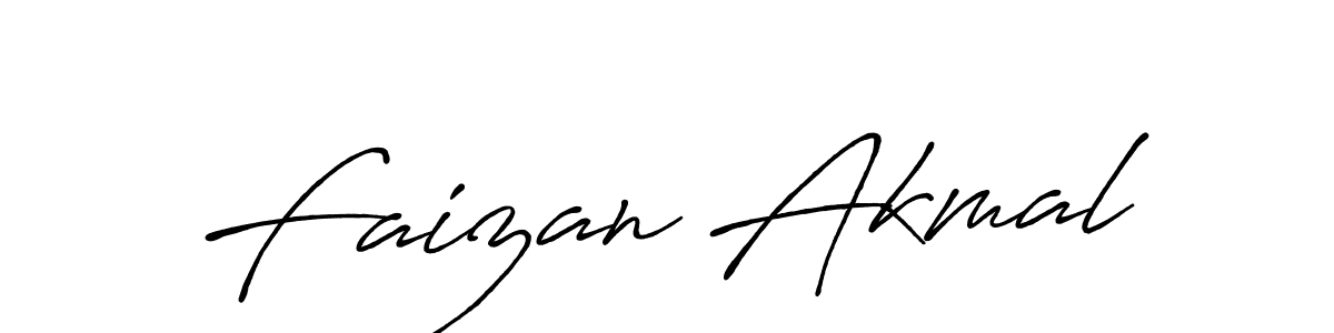 Make a beautiful signature design for name Faizan Akmal. With this signature (Antro_Vectra_Bolder) style, you can create a handwritten signature for free. Faizan Akmal signature style 7 images and pictures png