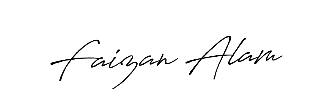 Design your own signature with our free online signature maker. With this signature software, you can create a handwritten (Antro_Vectra_Bolder) signature for name Faizan Alam. Faizan Alam signature style 7 images and pictures png