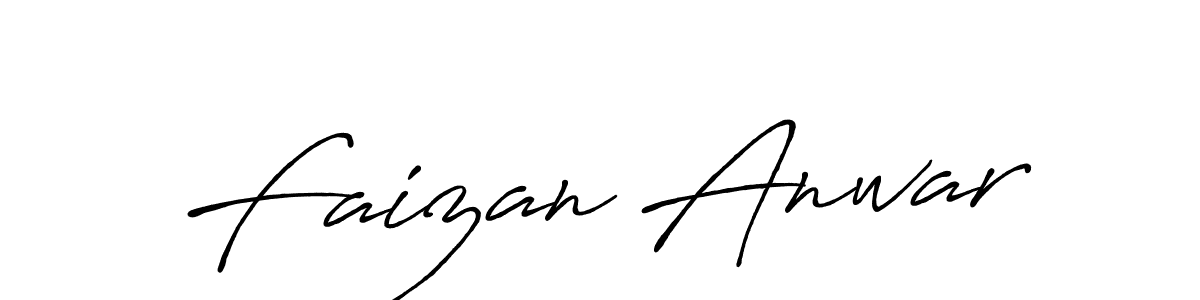 Also we have Faizan Anwar name is the best signature style. Create professional handwritten signature collection using Antro_Vectra_Bolder autograph style. Faizan Anwar signature style 7 images and pictures png