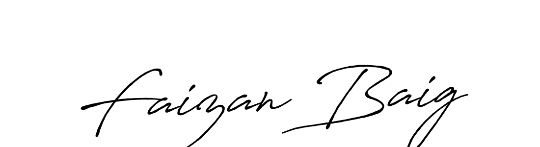 Design your own signature with our free online signature maker. With this signature software, you can create a handwritten (Antro_Vectra_Bolder) signature for name Faizan Baig. Faizan Baig signature style 7 images and pictures png