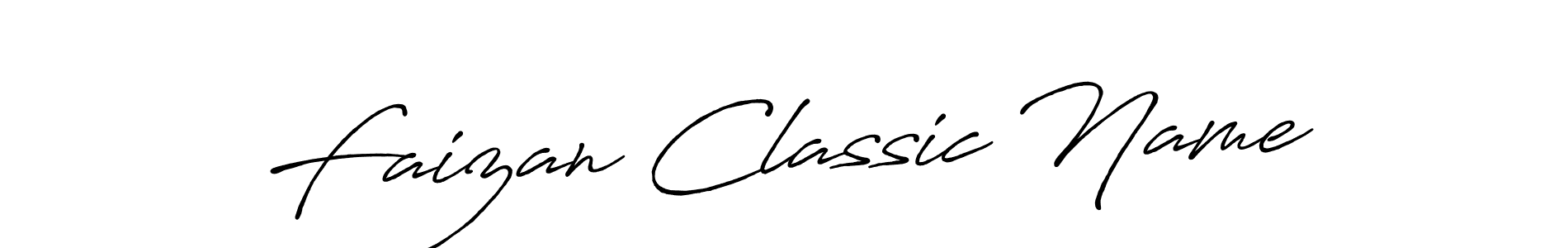 Create a beautiful signature design for name Faizan Classic Name. With this signature (Antro_Vectra_Bolder) fonts, you can make a handwritten signature for free. Faizan Classic Name signature style 7 images and pictures png