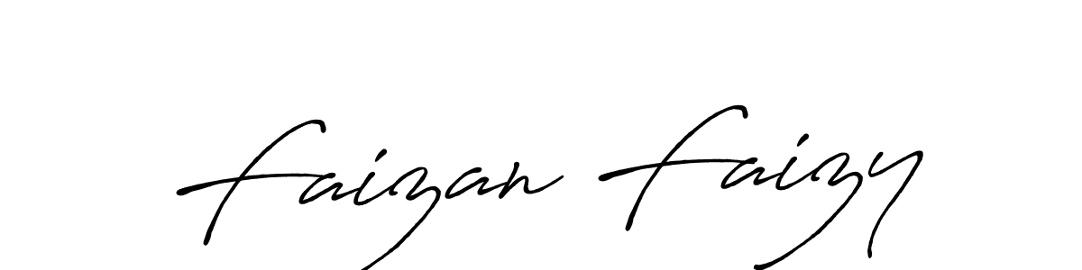 Make a beautiful signature design for name Faizan Faizy. With this signature (Antro_Vectra_Bolder) style, you can create a handwritten signature for free. Faizan Faizy signature style 7 images and pictures png