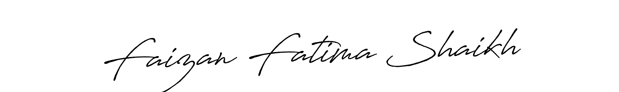 Use a signature maker to create a handwritten signature online. With this signature software, you can design (Antro_Vectra_Bolder) your own signature for name Faizan Fatima Shaikh. Faizan Fatima Shaikh signature style 7 images and pictures png
