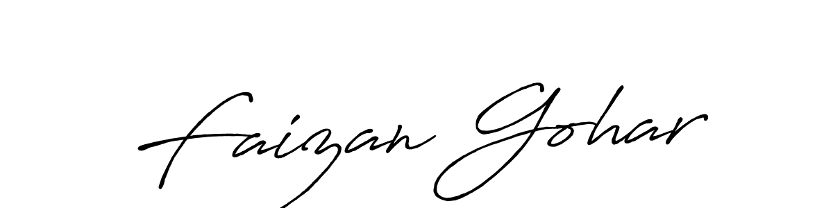 Use a signature maker to create a handwritten signature online. With this signature software, you can design (Antro_Vectra_Bolder) your own signature for name Faizan Gohar. Faizan Gohar signature style 7 images and pictures png