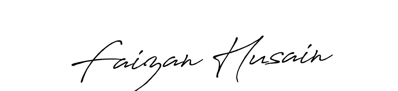 Make a beautiful signature design for name Faizan Husain. With this signature (Antro_Vectra_Bolder) style, you can create a handwritten signature for free. Faizan Husain signature style 7 images and pictures png