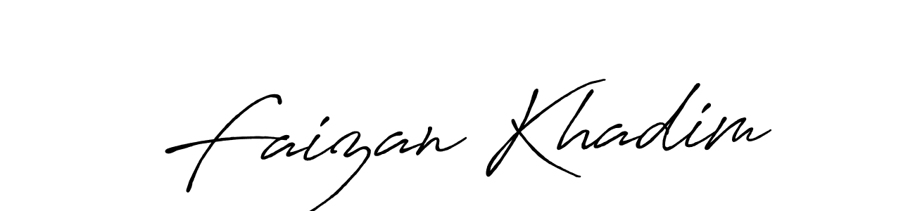 Design your own signature with our free online signature maker. With this signature software, you can create a handwritten (Antro_Vectra_Bolder) signature for name Faizan Khadim. Faizan Khadim signature style 7 images and pictures png