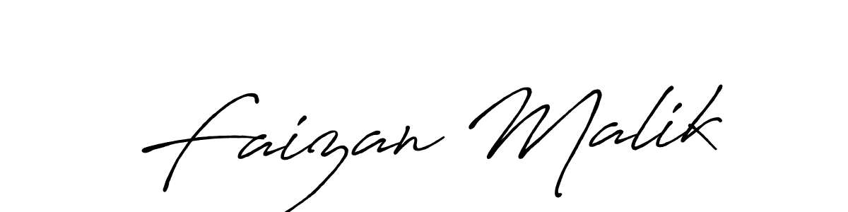 Design your own signature with our free online signature maker. With this signature software, you can create a handwritten (Antro_Vectra_Bolder) signature for name Faizan Malik. Faizan Malik signature style 7 images and pictures png