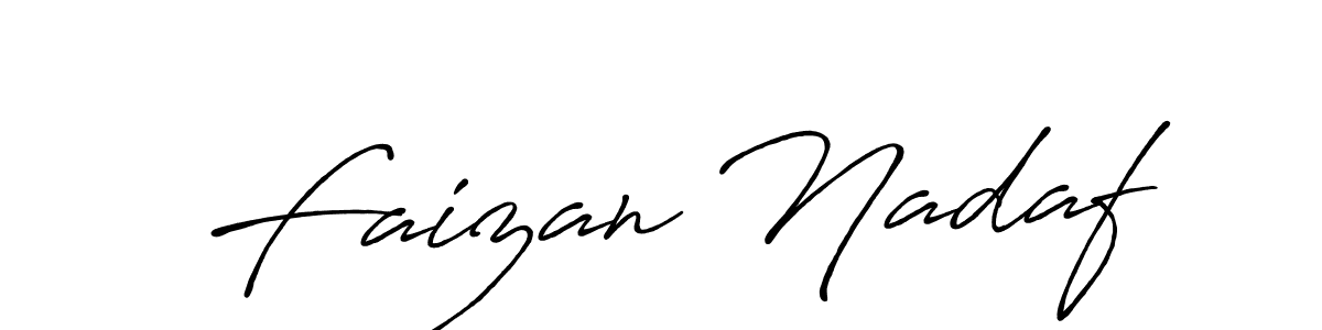 Also we have Faizan Nadaf name is the best signature style. Create professional handwritten signature collection using Antro_Vectra_Bolder autograph style. Faizan Nadaf signature style 7 images and pictures png