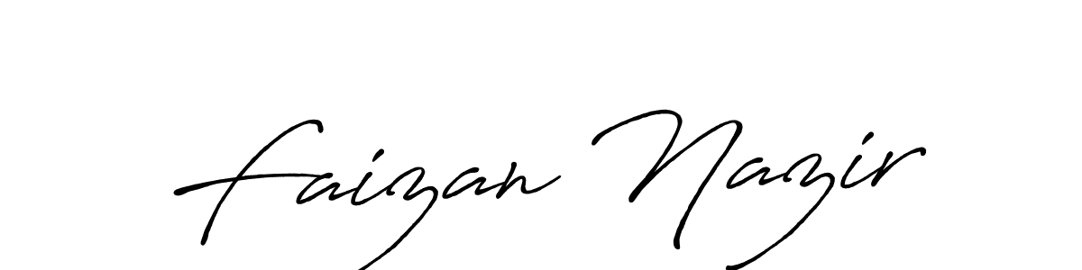 Also we have Faizan Nazir name is the best signature style. Create professional handwritten signature collection using Antro_Vectra_Bolder autograph style. Faizan Nazir signature style 7 images and pictures png