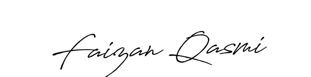 How to make Faizan Qasmi name signature. Use Antro_Vectra_Bolder style for creating short signs online. This is the latest handwritten sign. Faizan Qasmi signature style 7 images and pictures png