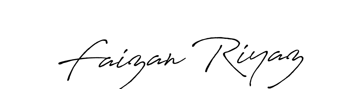 Create a beautiful signature design for name Faizan Riyaz. With this signature (Antro_Vectra_Bolder) fonts, you can make a handwritten signature for free. Faizan Riyaz signature style 7 images and pictures png