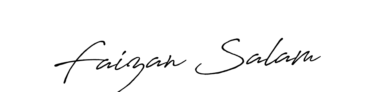 The best way (Antro_Vectra_Bolder) to make a short signature is to pick only two or three words in your name. The name Faizan Salam include a total of six letters. For converting this name. Faizan Salam signature style 7 images and pictures png