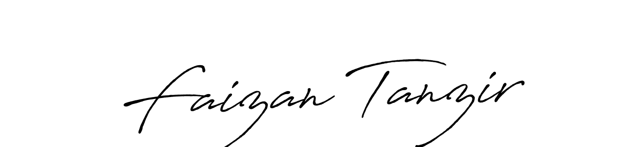 Make a beautiful signature design for name Faizan Tanzir. With this signature (Antro_Vectra_Bolder) style, you can create a handwritten signature for free. Faizan Tanzir signature style 7 images and pictures png
