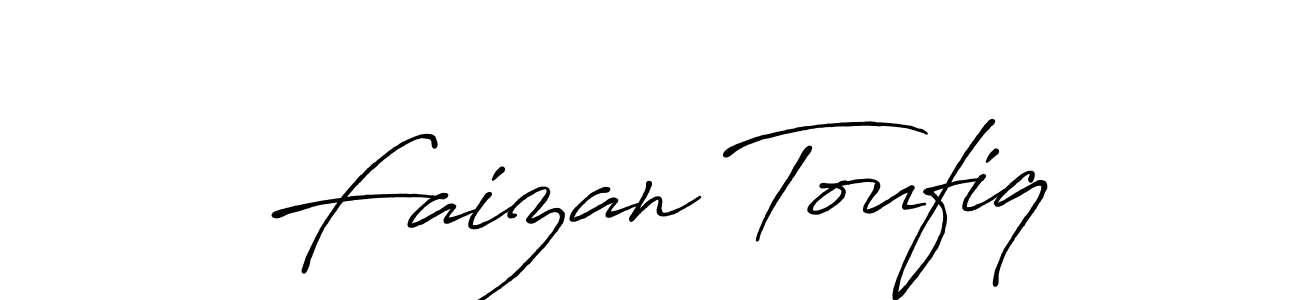 Faizan Toufiq stylish signature style. Best Handwritten Sign (Antro_Vectra_Bolder) for my name. Handwritten Signature Collection Ideas for my name Faizan Toufiq. Faizan Toufiq signature style 7 images and pictures png