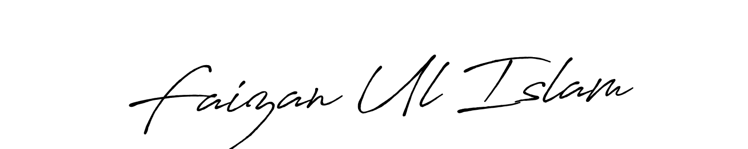 Design your own signature with our free online signature maker. With this signature software, you can create a handwritten (Antro_Vectra_Bolder) signature for name Faizan Ul Islam. Faizan Ul Islam signature style 7 images and pictures png