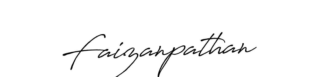 Make a beautiful signature design for name Faizanpathan. With this signature (Antro_Vectra_Bolder) style, you can create a handwritten signature for free. Faizanpathan signature style 7 images and pictures png