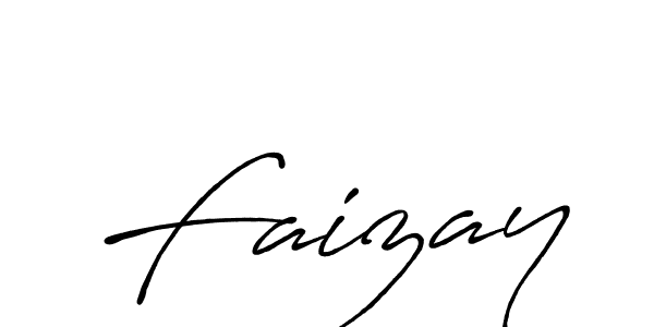 How to make Faizay name signature. Use Antro_Vectra_Bolder style for creating short signs online. This is the latest handwritten sign. Faizay signature style 7 images and pictures png