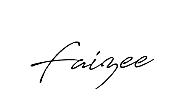 How to make Faizee signature? Antro_Vectra_Bolder is a professional autograph style. Create handwritten signature for Faizee name. Faizee signature style 7 images and pictures png