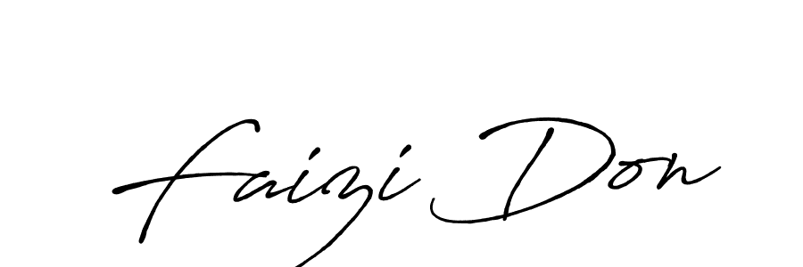 How to make Faizi Don name signature. Use Antro_Vectra_Bolder style for creating short signs online. This is the latest handwritten sign. Faizi Don signature style 7 images and pictures png