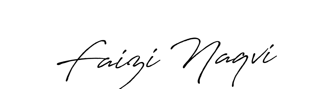 Design your own signature with our free online signature maker. With this signature software, you can create a handwritten (Antro_Vectra_Bolder) signature for name Faizi Naqvi. Faizi Naqvi signature style 7 images and pictures png