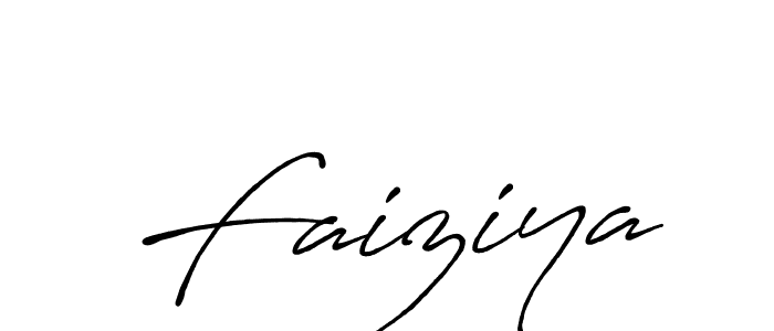 Make a beautiful signature design for name Faiziya. With this signature (Antro_Vectra_Bolder) style, you can create a handwritten signature for free. Faiziya signature style 7 images and pictures png