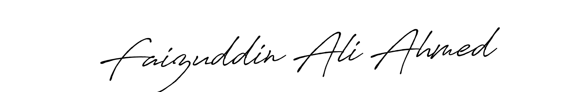 Also we have Faizuddin Ali Ahmed name is the best signature style. Create professional handwritten signature collection using Antro_Vectra_Bolder autograph style. Faizuddin Ali Ahmed signature style 7 images and pictures png