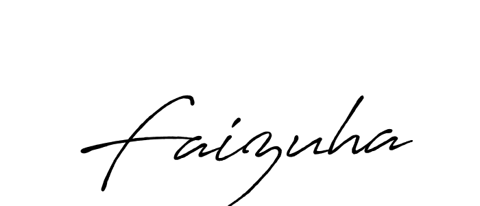 Faizuha stylish signature style. Best Handwritten Sign (Antro_Vectra_Bolder) for my name. Handwritten Signature Collection Ideas for my name Faizuha. Faizuha signature style 7 images and pictures png
