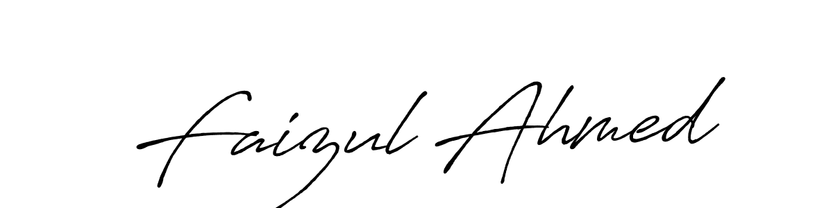 Design your own signature with our free online signature maker. With this signature software, you can create a handwritten (Antro_Vectra_Bolder) signature for name Faizul Ahmed. Faizul Ahmed signature style 7 images and pictures png