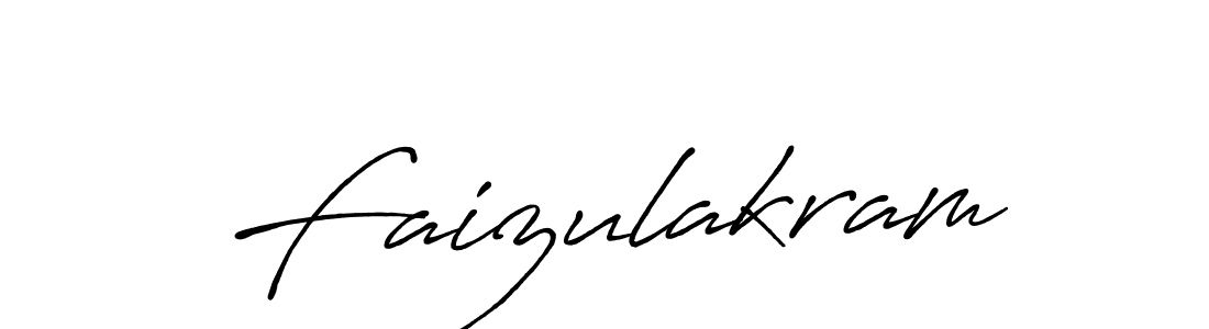 Design your own signature with our free online signature maker. With this signature software, you can create a handwritten (Antro_Vectra_Bolder) signature for name Faizulakram. Faizulakram signature style 7 images and pictures png