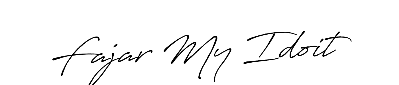 The best way (Antro_Vectra_Bolder) to make a short signature is to pick only two or three words in your name. The name Fajar My Idoit include a total of six letters. For converting this name. Fajar My Idoit signature style 7 images and pictures png