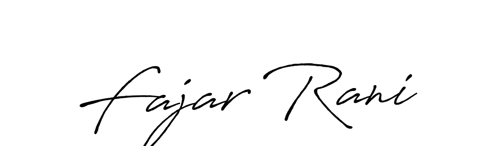 Create a beautiful signature design for name Fajar Rani. With this signature (Antro_Vectra_Bolder) fonts, you can make a handwritten signature for free. Fajar Rani signature style 7 images and pictures png