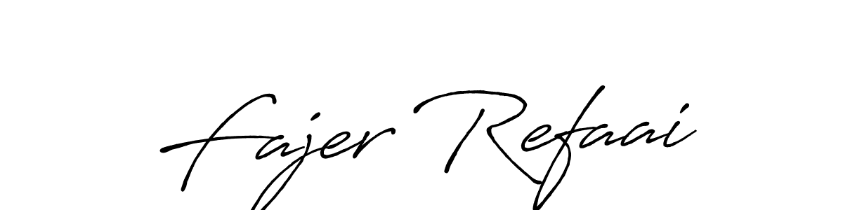 Design your own signature with our free online signature maker. With this signature software, you can create a handwritten (Antro_Vectra_Bolder) signature for name Fajer Refaai. Fajer Refaai signature style 7 images and pictures png