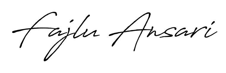 A dynamic signature style for Fajlu Ansari using Antro_Vectra_Bolder script. Designed to look authentic, handwritten, and professional. Fajlu Ansari signature style 7 images and pictures png