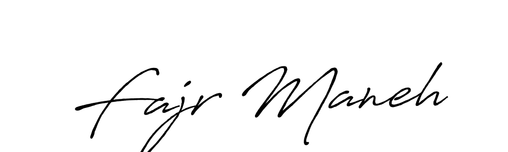 How to make Fajr Maneh name signature. Use Antro_Vectra_Bolder style for creating short signs online. This is the latest handwritten sign. Fajr Maneh signature style 7 images and pictures png