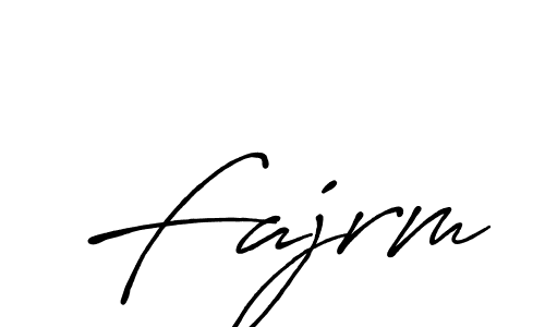 Design your own signature with our free online signature maker. With this signature software, you can create a handwritten (Antro_Vectra_Bolder) signature for name Fajrm. Fajrm signature style 7 images and pictures png