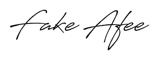 A stylish, flowing autograph style designed for name Fake Afee using Antro_Vectra_Bolder typography. Perfect for digital creative projects. Fake Afee signature style 7 images and pictures png