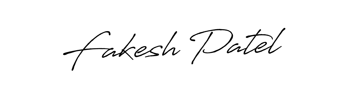 Fakesh Patel stylish signature style. Best Handwritten Sign (Antro_Vectra_Bolder) for my name. Handwritten Signature Collection Ideas for my name Fakesh Patel. Fakesh Patel signature style 7 images and pictures png
