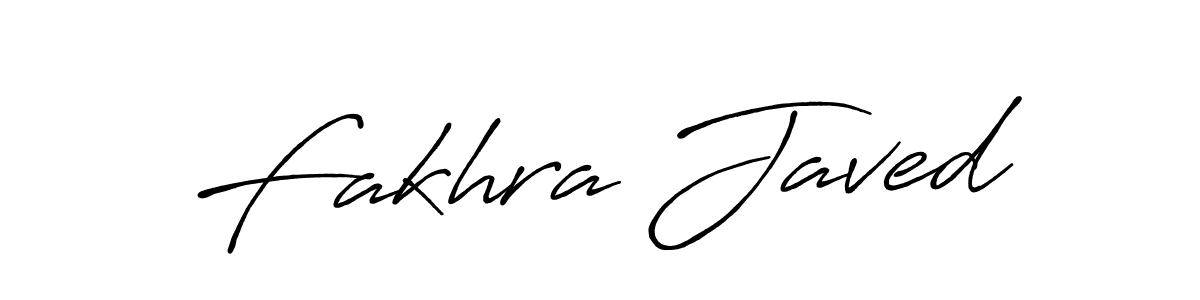 Also we have Fakhra Javed name is the best signature style. Create professional handwritten signature collection using Antro_Vectra_Bolder autograph style. Fakhra Javed signature style 7 images and pictures png