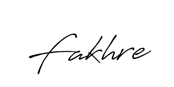 Make a beautiful signature design for name Fakhre. With this signature (Antro_Vectra_Bolder) style, you can create a handwritten signature for free. Fakhre signature style 7 images and pictures png