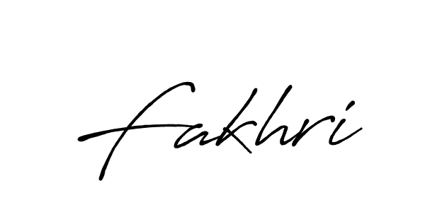 How to make Fakhri signature? Antro_Vectra_Bolder is a professional autograph style. Create handwritten signature for Fakhri name. Fakhri signature style 7 images and pictures png