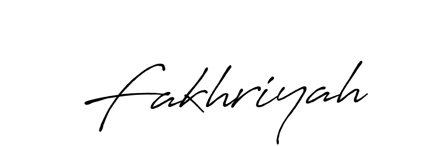 Create a beautiful signature design for name Fakhriyah. With this signature (Antro_Vectra_Bolder) fonts, you can make a handwritten signature for free. Fakhriyah signature style 7 images and pictures png