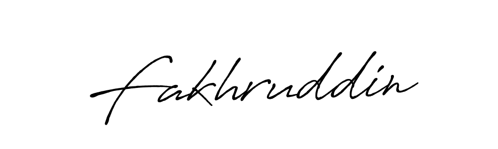 Create a beautiful signature design for name Fakhruddin. With this signature (Antro_Vectra_Bolder) fonts, you can make a handwritten signature for free. Fakhruddin signature style 7 images and pictures png