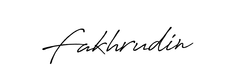 Create a beautiful signature design for name Fakhrudin. With this signature (Antro_Vectra_Bolder) fonts, you can make a handwritten signature for free. Fakhrudin signature style 7 images and pictures png
