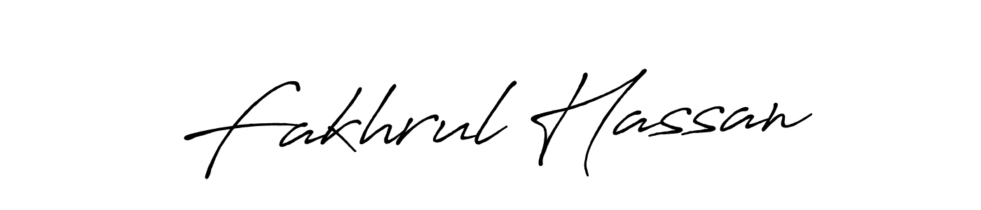 Design your own signature with our free online signature maker. With this signature software, you can create a handwritten (Antro_Vectra_Bolder) signature for name Fakhrul Hassan. Fakhrul Hassan signature style 7 images and pictures png