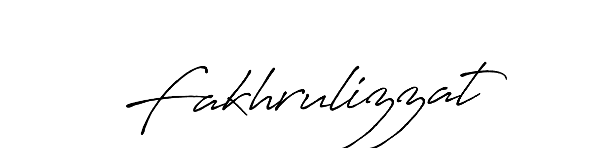 It looks lik you need a new signature style for name Fakhrulizzat. Design unique handwritten (Antro_Vectra_Bolder) signature with our free signature maker in just a few clicks. Fakhrulizzat signature style 7 images and pictures png