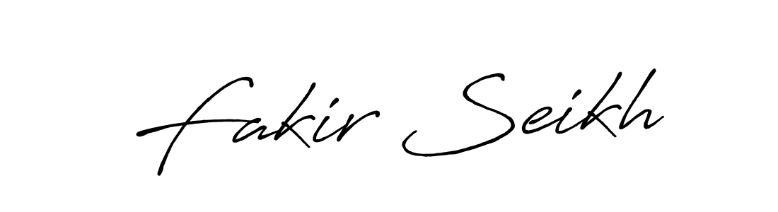 Design your own signature with our free online signature maker. With this signature software, you can create a handwritten (Antro_Vectra_Bolder) signature for name Fakir Seikh. Fakir Seikh signature style 7 images and pictures png