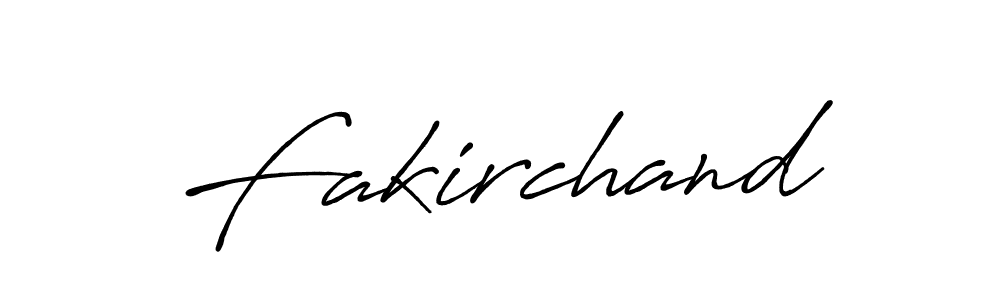 Use a signature maker to create a handwritten signature online. With this signature software, you can design (Antro_Vectra_Bolder) your own signature for name Fakirchand. Fakirchand signature style 7 images and pictures png